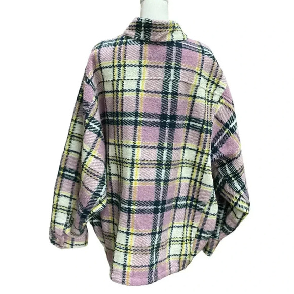 Zara wool blend plaid cocoon coat Large - Picture 3 of 7
